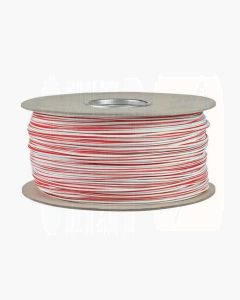 Ionnic TW050-RED/WHT-500 Thin Wall Red Cable - White Trace (0.5mm2)