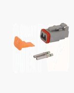 Deutsch DT Series 2 Way Plug Connector Kit with Green Band Contacts