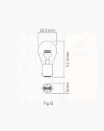 Ionnic 7528/10 Globe Halogen 12V 21/5W BAY15d