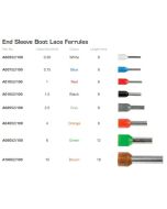 IONNIC A01552/100 END SLEEVE Boot Lace Ferrules BLACK 1.5mm2